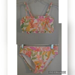 Raisins Multicolor Floral Two Piece Swimsuit. Size 10 VGUC